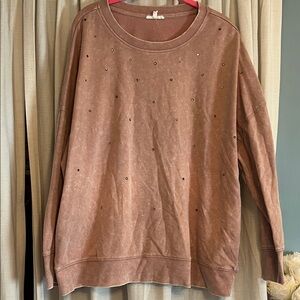 Maurice’s Vintage Wash Rhinestone Studded Sweater